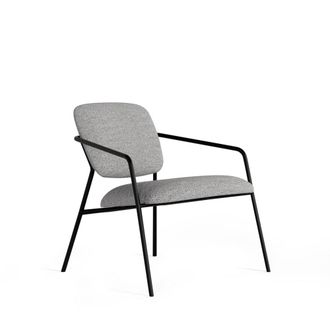 Koketto Home Butaca auxiliar con patas y reposabrazos metalicos en gris claro