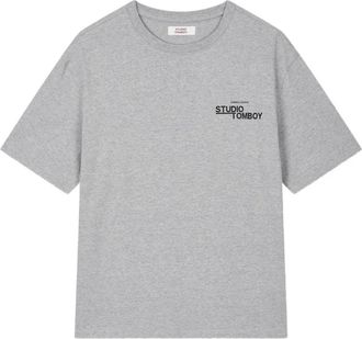 STUDIO TOMBOY logo-print T-shirt - unisex - Cotton - L - Grey