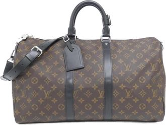 Louis Vuitton Marron Coated Canvas Boston Bag (Pre-Owned)