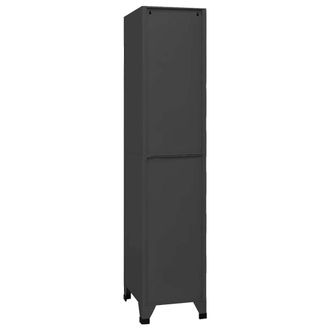 Berkfield Home Locker Cabinet Anthracite 38x45x180 cm Steel in Dark Grey | Size: 38 x 45 x 180 cm