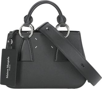 Maison Margiela Leren Schoudertas - Dames - Handtassen - Zwart - ONE Size - Leer - Tassen