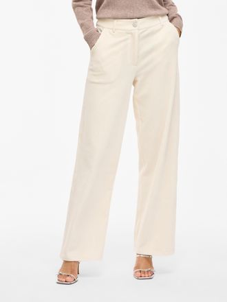 Vila Cordhose VILA VIKITA RW WIDE CORDUROY PANTS - NOOS, Damen, Gr. L (40), N-Gr, beige (birch), Obermaterial: 65% Baumwolle, 30% Polyester, 5% Elasthan, u