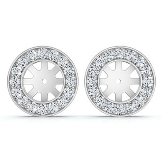 Pompeii3 3/4ct Diamond Earring Studs Jackets 14K White (5.5-6mm)