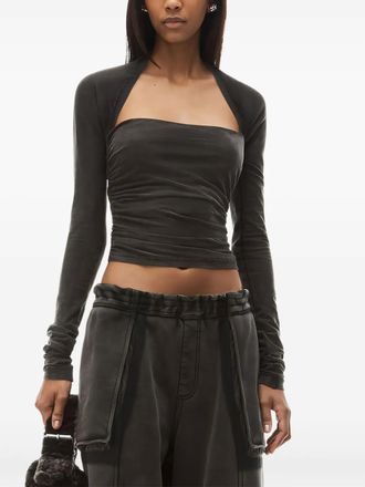 Alexander Wang Top con ruches - Grigio