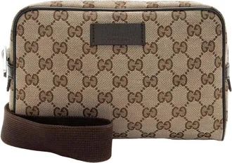 Gucci Beige Gg Canvas Belt Bag (Authentic Pre-Loved)