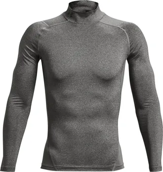 Under Armour HeatGear Compression Mock T-Shirt Carbon Heather Black 1369606-090