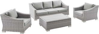 ModWay Conway 4-Piece Outdoor Patio Rattan Furniture Set