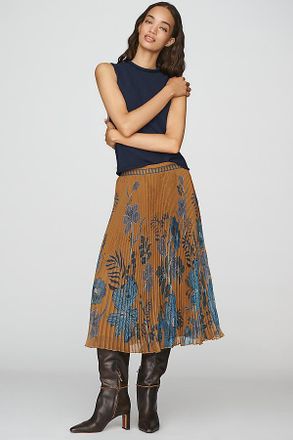 Ranna Gill Pleated Midi Skirt