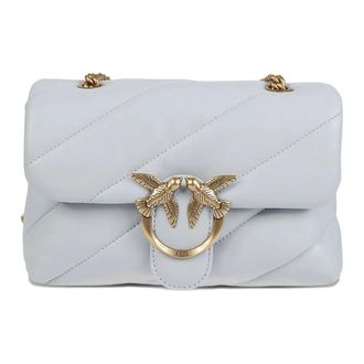 Pinko Shoulder Bags, female, Blue, Size: ONE SIZE Love Puff Mini