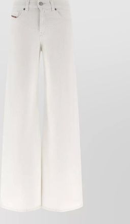 Diesel denim mid-rise flared wide-leg jeans