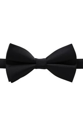 Karl Lagerfeld Satin Pre-Tied Bow Tie in Black at Nordstrom Rack