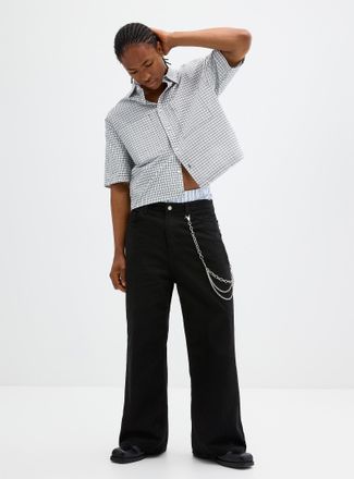 Djab Mens Heavy twill 5-pocket pant Relaxed flare fit Imported from Seoul