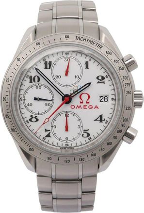Omega Pre-owned Omega Speedmaster Chronograph Automatic White Dial Mens Watch 323.10.40.40.04.001