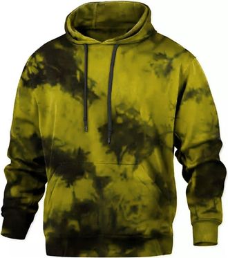 Generic mens Tie-Dye Sweatshirt And Hoodie, Hip Hop Hoodies Pullover Sweater Long Sleeve Jacket Trendy Streetwear Y2K Top Casual Drawstring Sportswear Hooded 