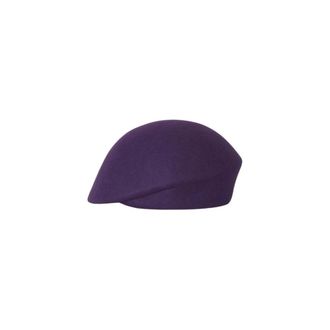 Cinzia Rocca Chique wollen baret - Dames - Hoeden - Paars - ONE Size - Wol - Accessoires