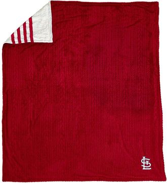 Pegasus Sports St. Louis Cardinals Mlb Sherpa Stripe Blanket