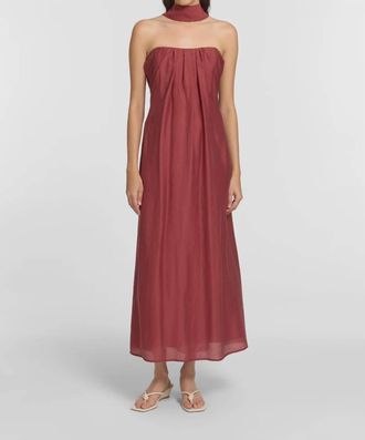 Viktoria & Woods Beaumont Strapless Dress In Henna