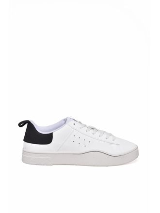 Diesel White Rubber Two-Tone Sneakers