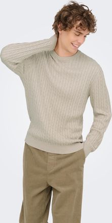 Only & Sons Strickpullover »ONSLOUI REG 12 CABEL CREW KNIT NOOS«