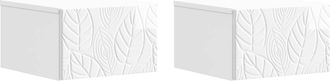 vidaXL Mesa Lateral Montada En La Pared 2 Uds. Blanco Brillante Vidaxl