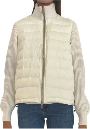 Eleventy Cardigans - Dames - Vesten - Beige - M - Wol - Truien & Vesten