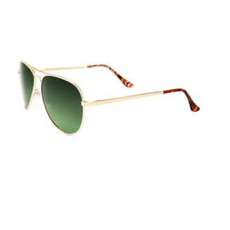 Polar Sunglasses, unisex, Yellow, 60 MM, Gold Frame Green Lens Sunglasses