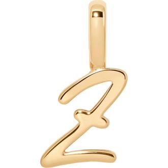 Made by Mary Script Initial Charm Gold Vermeil in Gold Vermeil Initial Z at Nordstrom