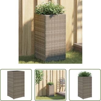 vidaXL Fioriera in rattan - Fioriera da Giardino Grigia 30x30x60 cm in Polyrattan