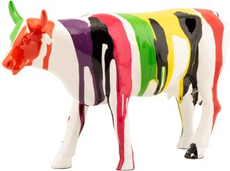 Schubiger M&ouml;bel Skulptur Bunte Kuh Weiss