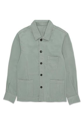 Fortela Seneca Cotton Overshirt in Aqua Green at Nordstrom, Size 46 Eu