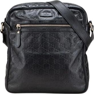 Gucci Pre-owned Cross Body Bags, female, Black, Size: ONE SIZE Pre-owned Leather crossbody-bags