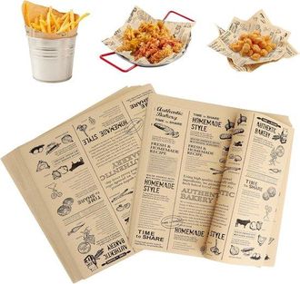 OEM 100 Hojas De Papel De Horno De 25 X 25 Cm, Papel Para Hamburguesas, Papel De Horno, Papel Antigrasa Para S&aacute;ndwiches Y Barbacoas