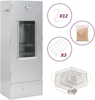 vidaXL Vidaxl - Forno Affumicatore bbq Generatore Fumo Freddo Acciaio Zincato