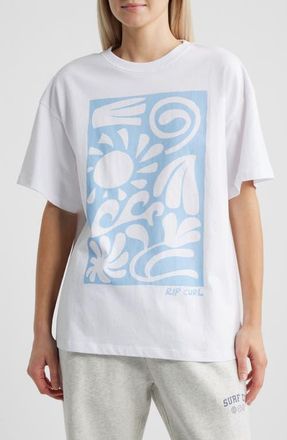 Rip Curl Sunset Surf Heritage Cotton Graphic T-Shirt in Optical White at Nordstrom, Size Xx-Small
