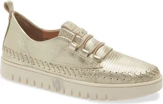 Bottero Elastic Lace Sneaker in Dourado 22 at Nordstrom, Size 10