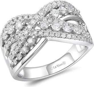 Le Vian Ladies Platinum Rings set in 14K Strawberry Gold