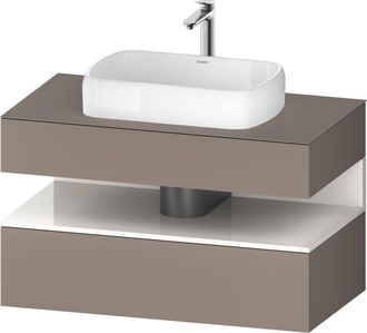 Duravit Duravit - Qatego Consola Mueble Bajo Lavabo, 1 Extra&iacute;ble, 1 Caj&oacute;n