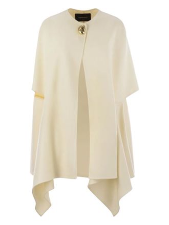 Fabiana Filippi jewelled-button cashmere cape - Neutrals