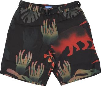 Market Zwarte Vision Quest Casual Shorts - Heren - Korte Broeken - Veelkleurig - M - Rayon - Korte Broeken