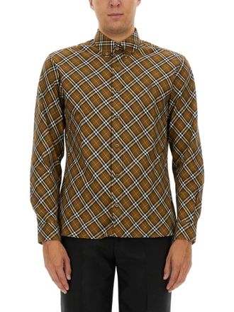 Burberry Brown Regular Checks Shirt