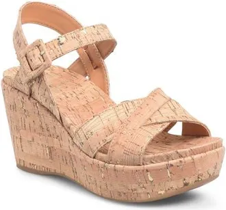 Kork-ease Ava 2.0 Platform Wedge Sandal in Cork at Nordstrom, Size 11