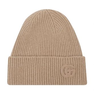 Gucci Geribbelde Baret - Dames - Hoeden - Bruin - S - Kasjmier - Accessoires