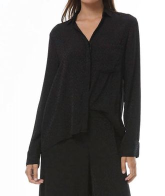 Young Fabulous & Broke Susan Button Down Shirt Top In Black