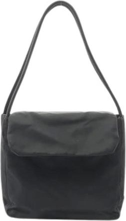 Prada Pre-owned Shoulder Bags, female, Black, Size: ONE SIZE Pre-owned Nylon Shoulder Bag