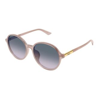 Chlo&eacute; Sunglasses, female, Pink, Size: 57 MM Panthos Sunglasses
