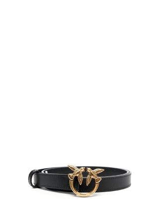 Pinko Love Birds Thin Leather Belt