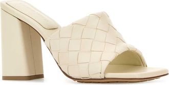 Bottega Veneta Womens Parco Mule Beige Lamb Sandal