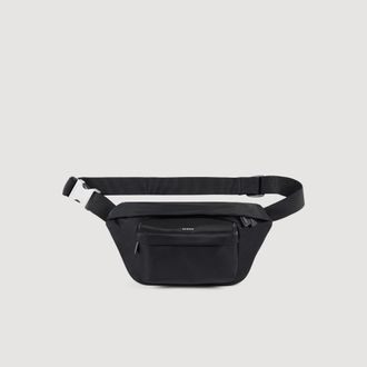 Sandro Technical fabric shoulder bag
