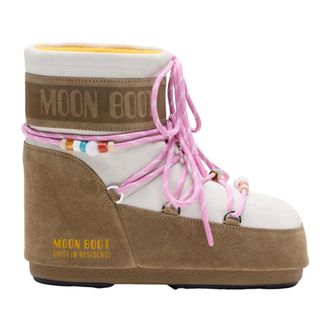 Moon Boot Icon Low - Dames - Winterlaarzen - Veelkleurig - 39 EU - Leer - Schoenen