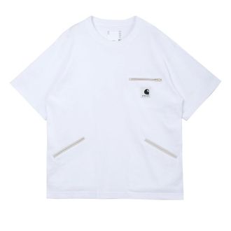 sacai T-Shirts, male, White, Size: XL Cotton Jersey T-Shirt